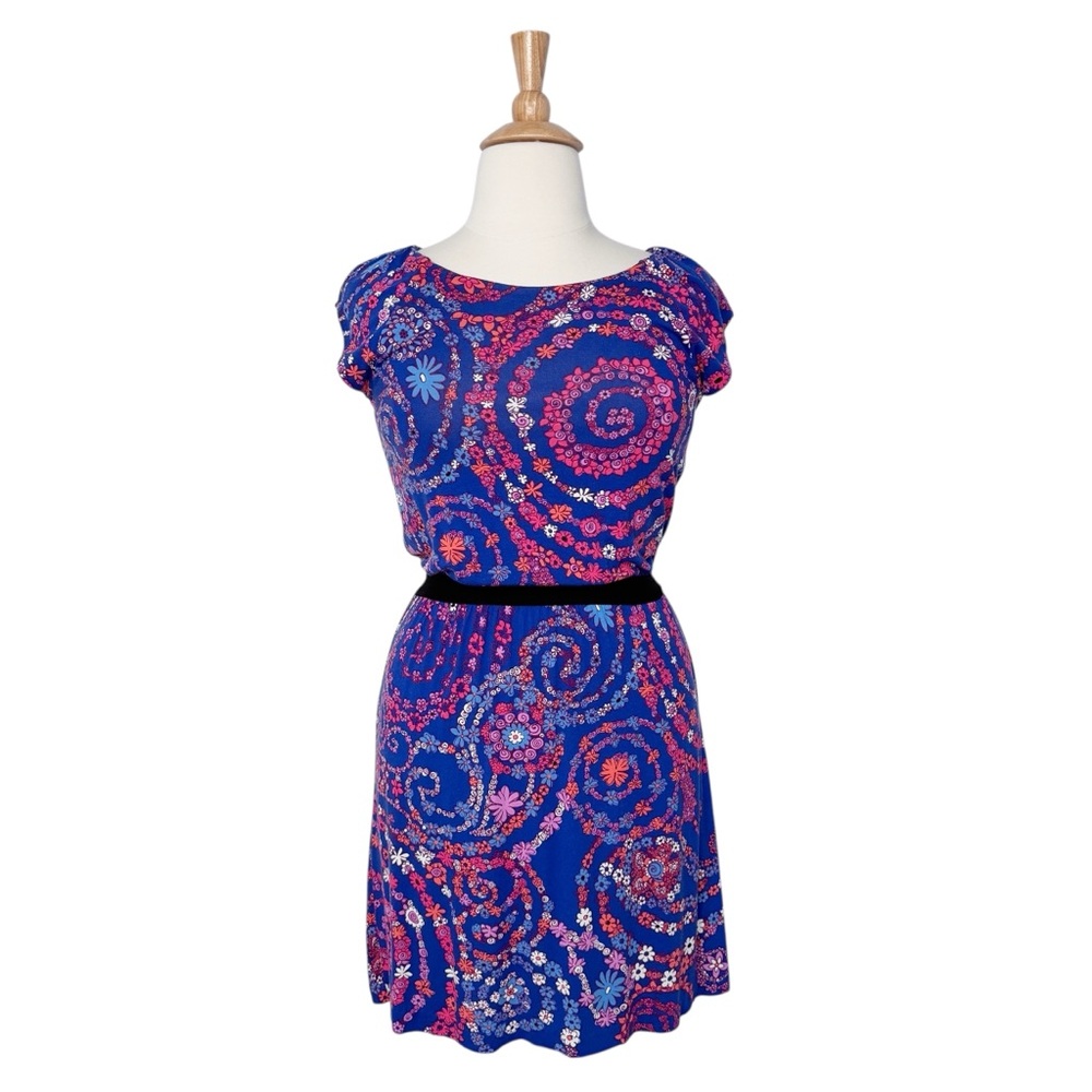 LILLY PULITZER LANEY FLORAL PINK BLUE DRESS
SZ L